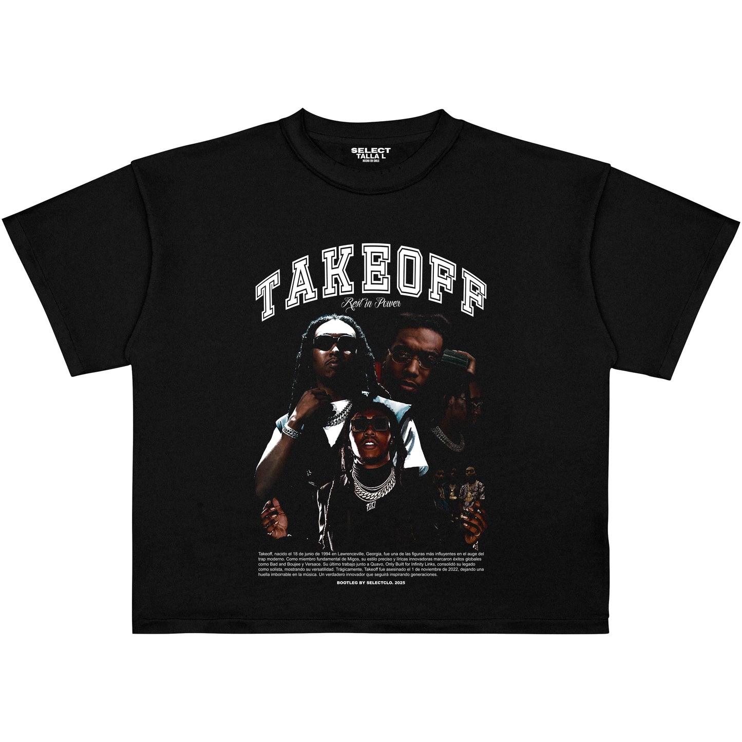 CAMISETA BOXYFIT TAKEOFF (REST IN POWER)